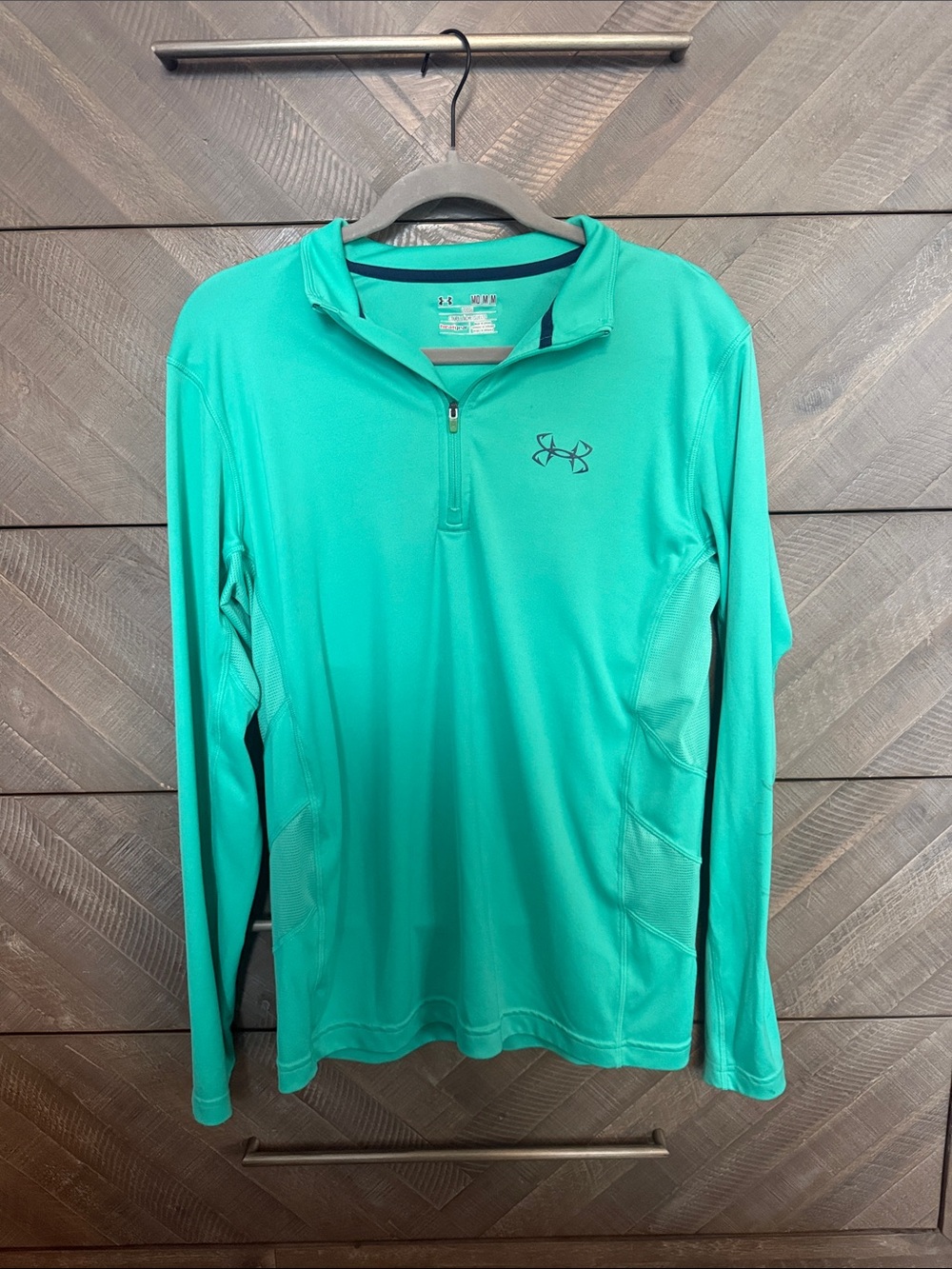 Under Armour Aqua Green Quarter-Zip Training Top